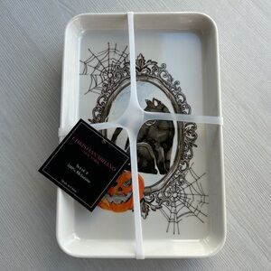 NWT Christian Siriano New York Set of 4 Halloween Med. Appetizer/Serving Plates